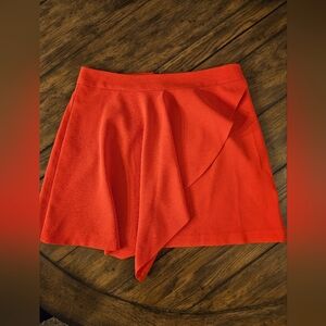 Alice +Olivia Asymetric Draped Overlay Mini Skirt Size 10